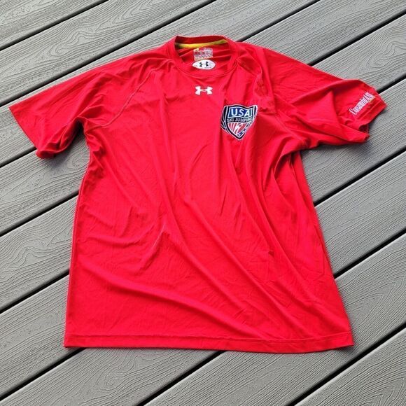 UnderArmour Loose Fit Heat Gear Catalyst Wicking Shirt USA Ski Jumping - Picture 1 of 5